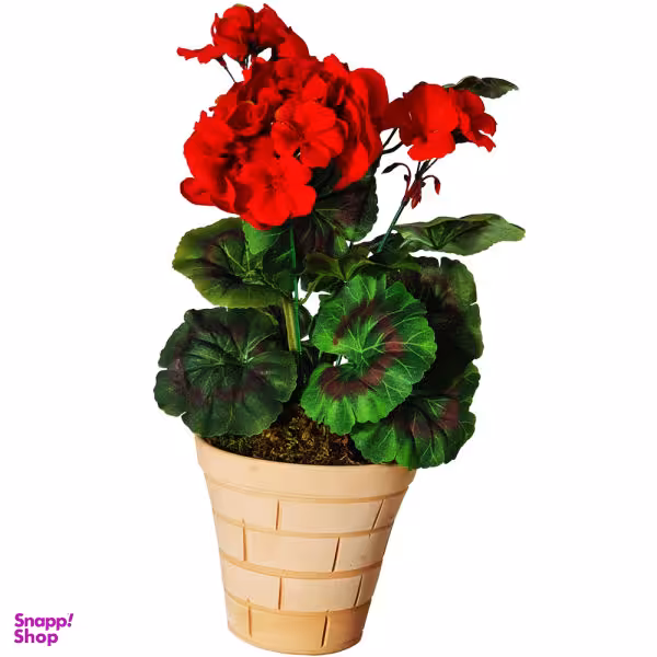 گلدان به همراه گل مصنوعی مدل شمعدانی کد sh3a2