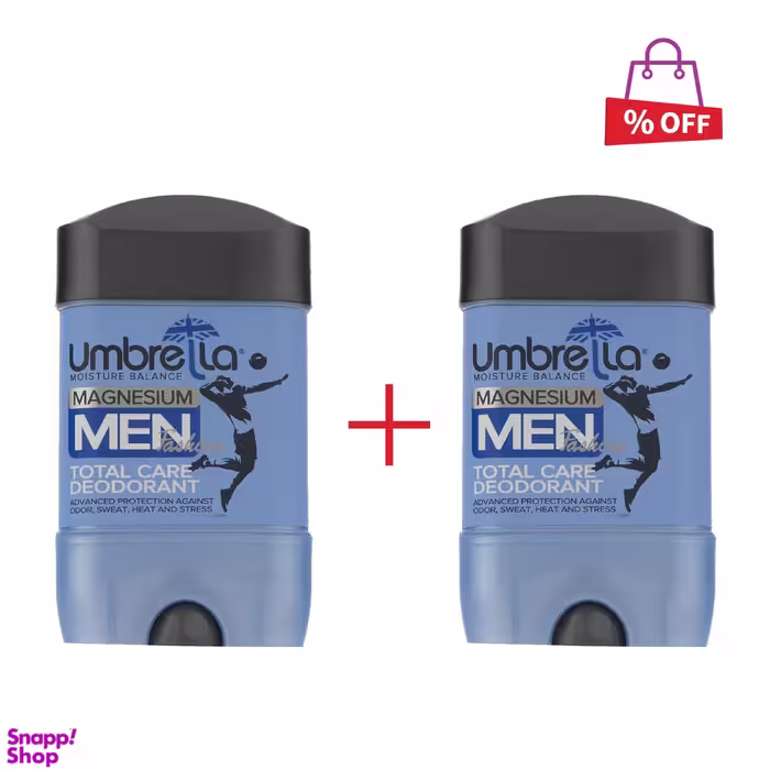 استیک ضد تعریق مردانه آمبرلا (Umbrella) مدل Total Care حجم 75 میلی‌ لیتر مجموعه 2 عددی