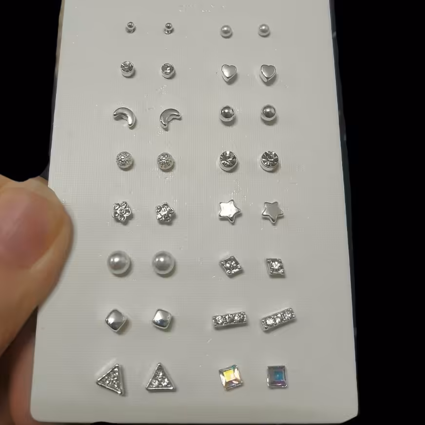 پک گوشواره 16 عددی  اقتصادی گوشواره نگینی گوشواره مرواریدی ترندی