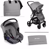 کالسکه کریر بیکول اصل اسپانیا  مدل کوانتوم با ساک لوازم  رنگ طوسی    becool  quantom/ grey