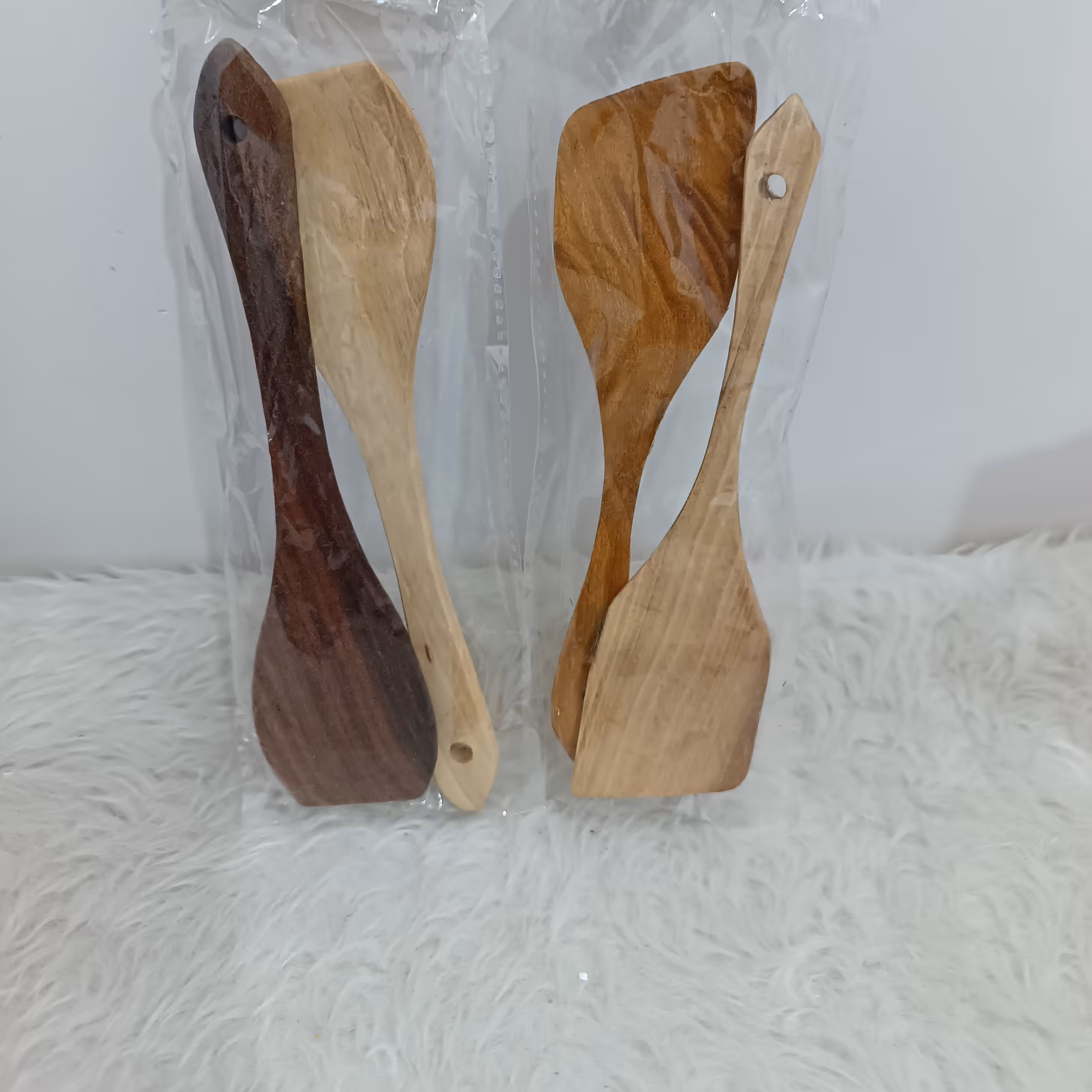 کفگیر چوبی بسته ی  دو عددی 