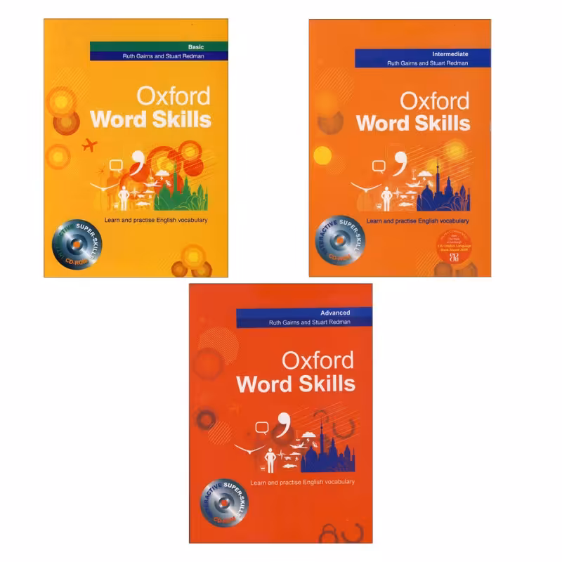 کتاب oxford word skills اثر Stuart Redman انتشارات اکسفورد 3جلدی