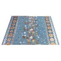 سفره فیروزه ای پشت نخی عرض 140 درجه یک وارداتی 