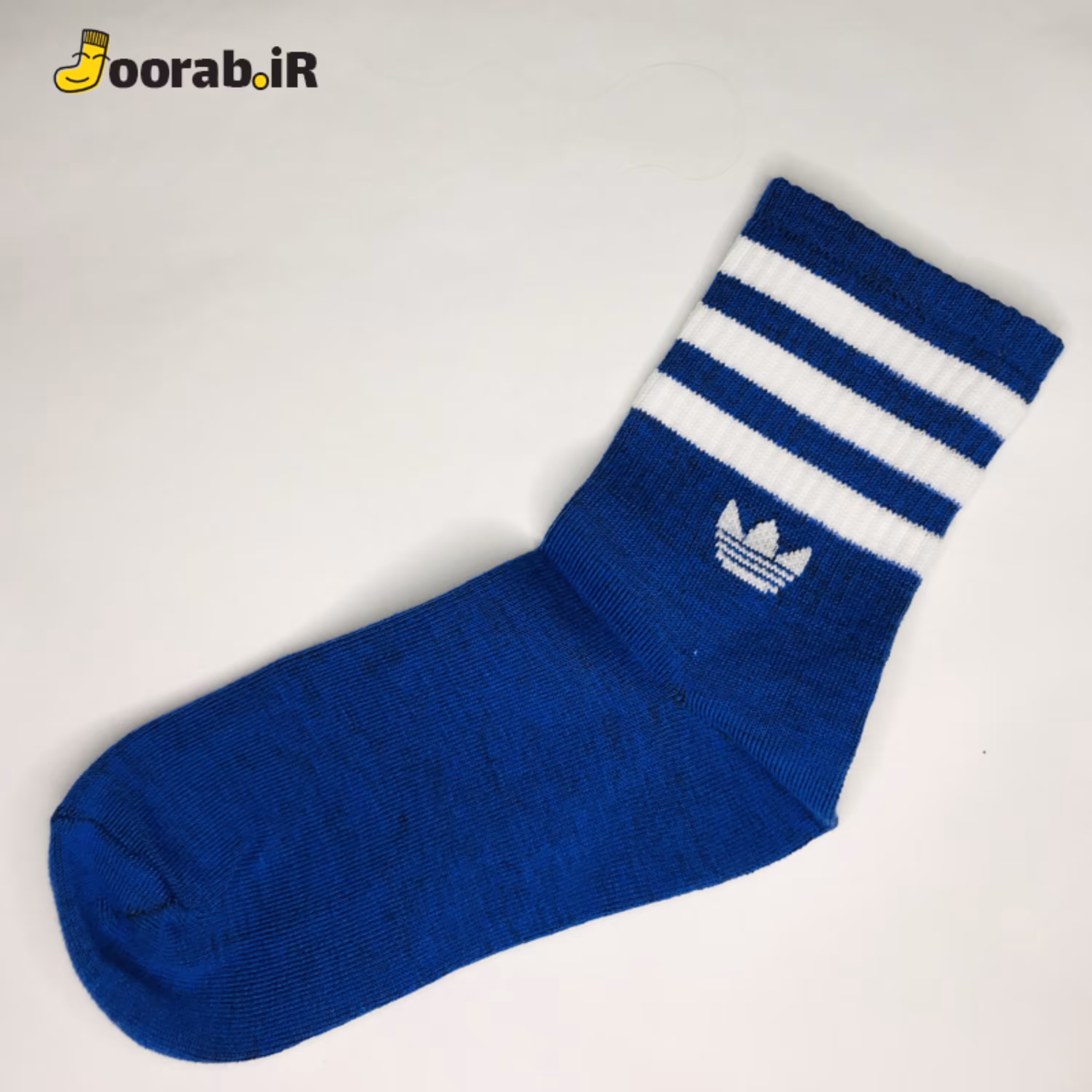 جوراب ساقدار اسپرت ورزشی طرح آدیداس آبی تیره