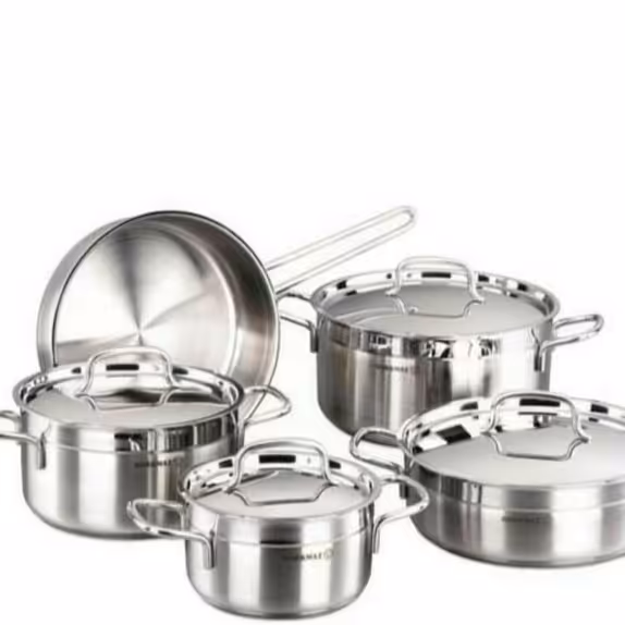 سرویس قابلمه تمام استیل مارک korkmaz درب وبدنه استیل 