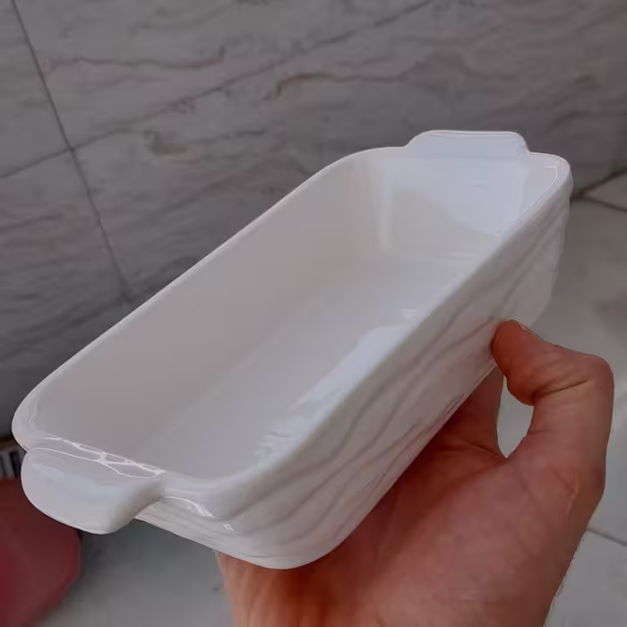 ظرف سرامیک مدل تابه مینی موجی قابل استفاده در فر و تستر