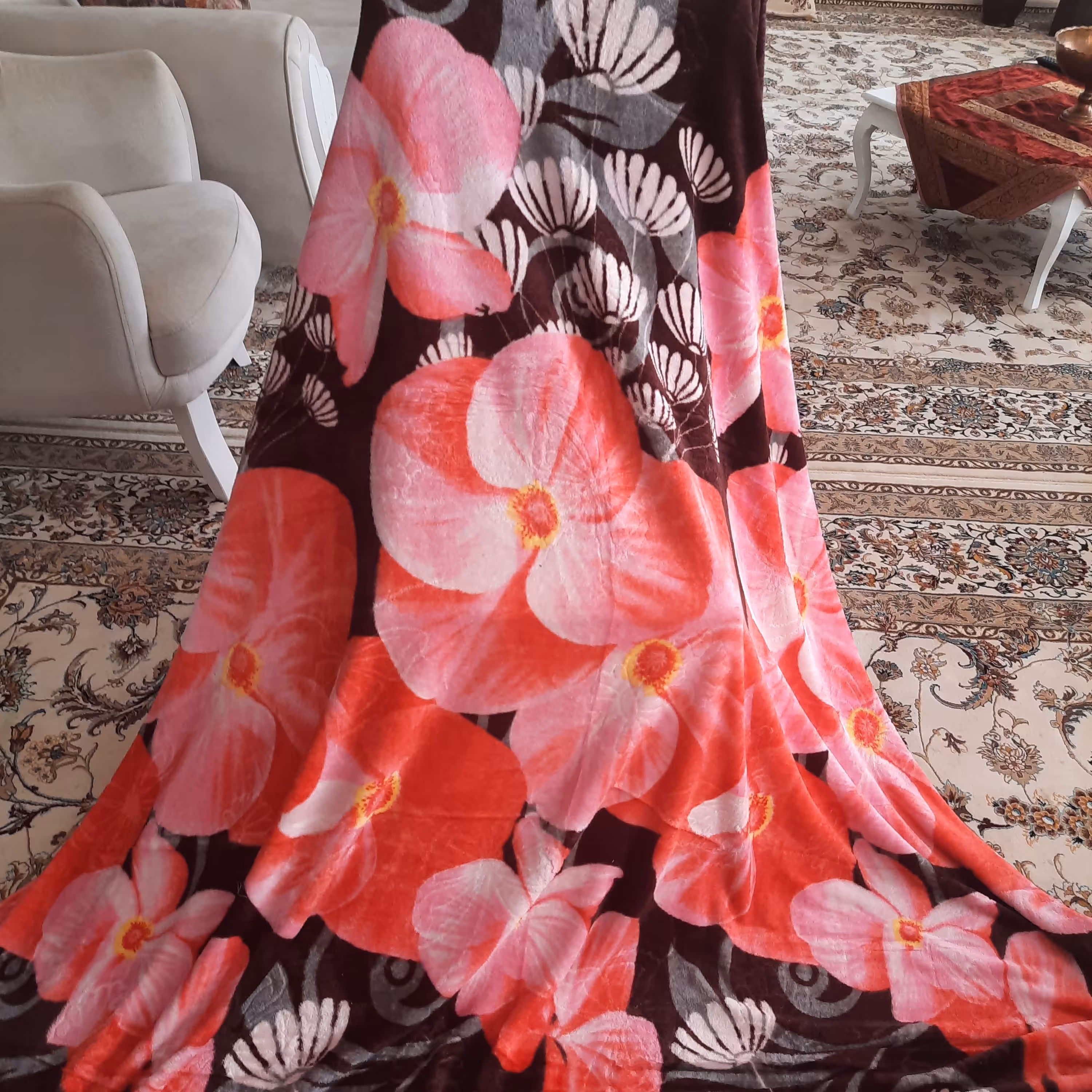 پتوی ژله ای مسافرتی دوبلکس با جنس عالی (2 عددی)همراه با ساک 