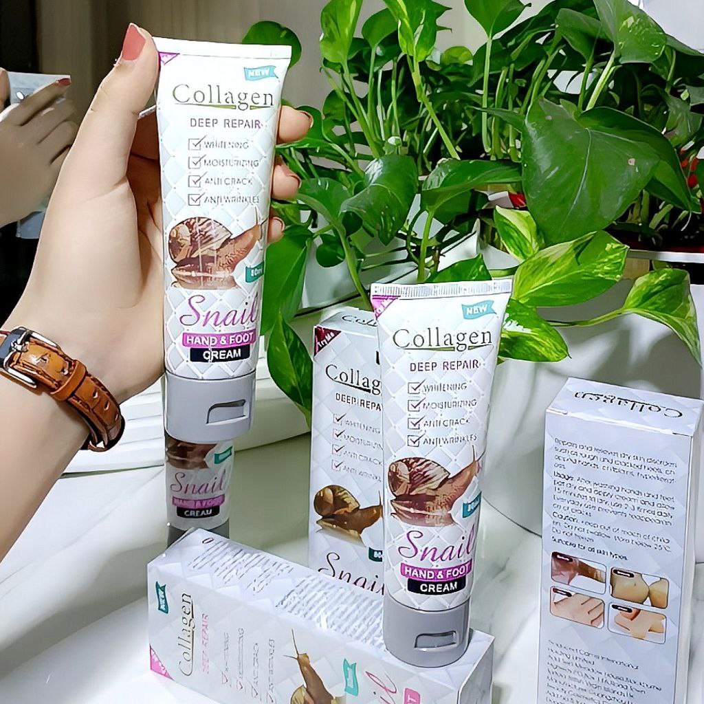 کرم نرم کننده و ترمیم کننده دست و پا کلاژن حلزون 