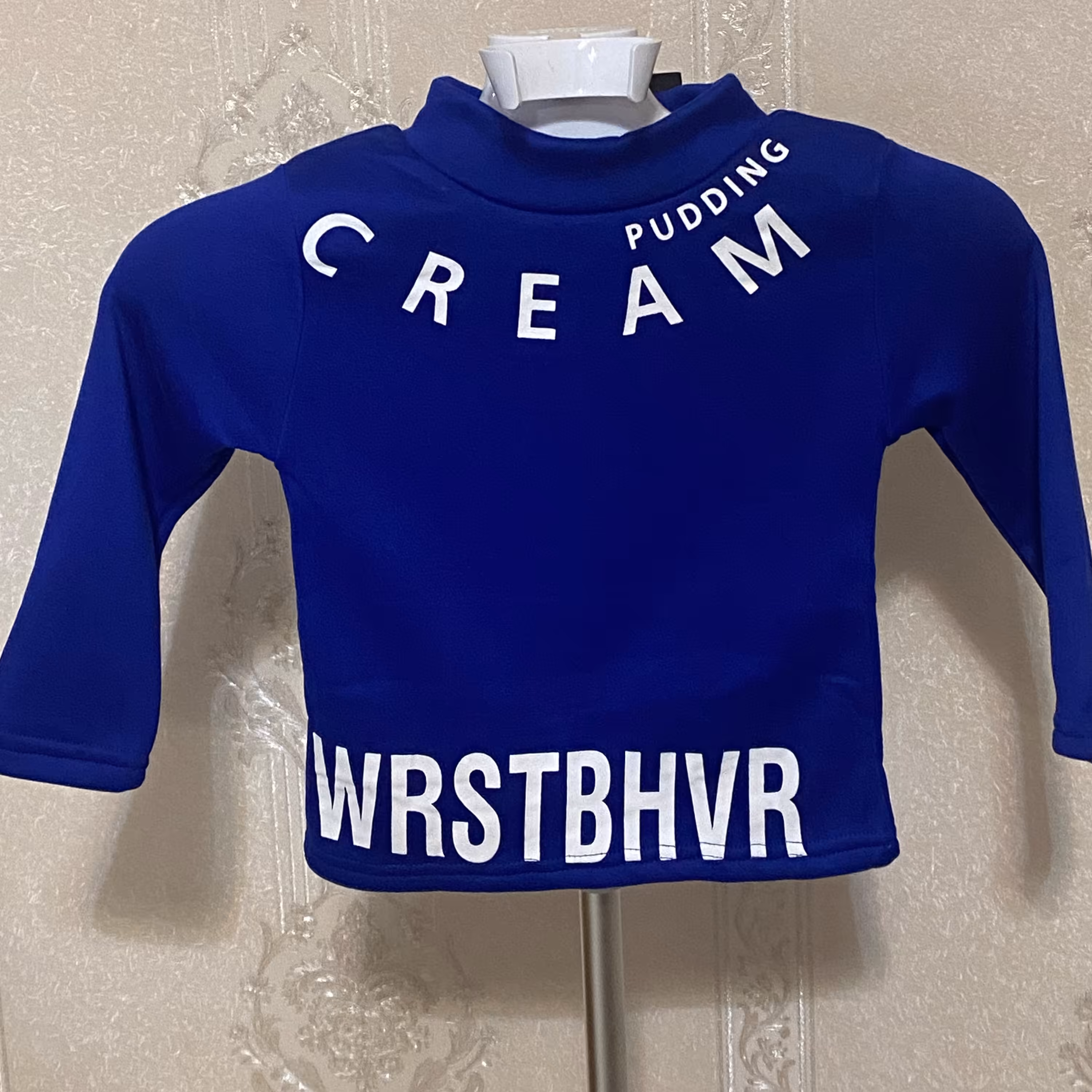 بلوز یقه ایستاده وارداتی داخل تدی پسرانه در دو رنگ نارنجی و آبی سایز40 تا 55