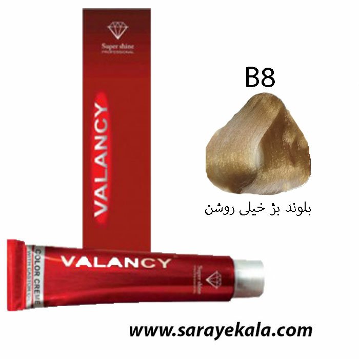 رنگ مو ولنسی B8 بلوند بژ خیلی روشن