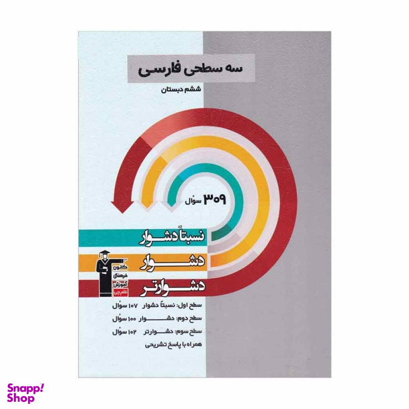 کتاب سه سطحی فارسی ششم اثر جمعی از نویسندگان انتشارات کانون فرهنگی آموزش قلم چی