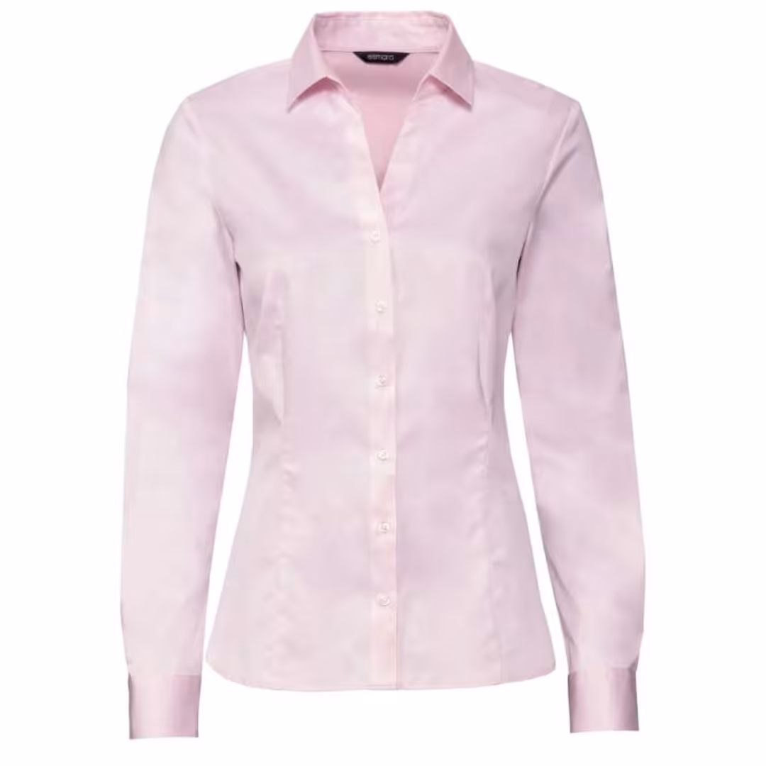 شومیز زنانه اسمارا رنگ صورتی ملایم جنس نخی