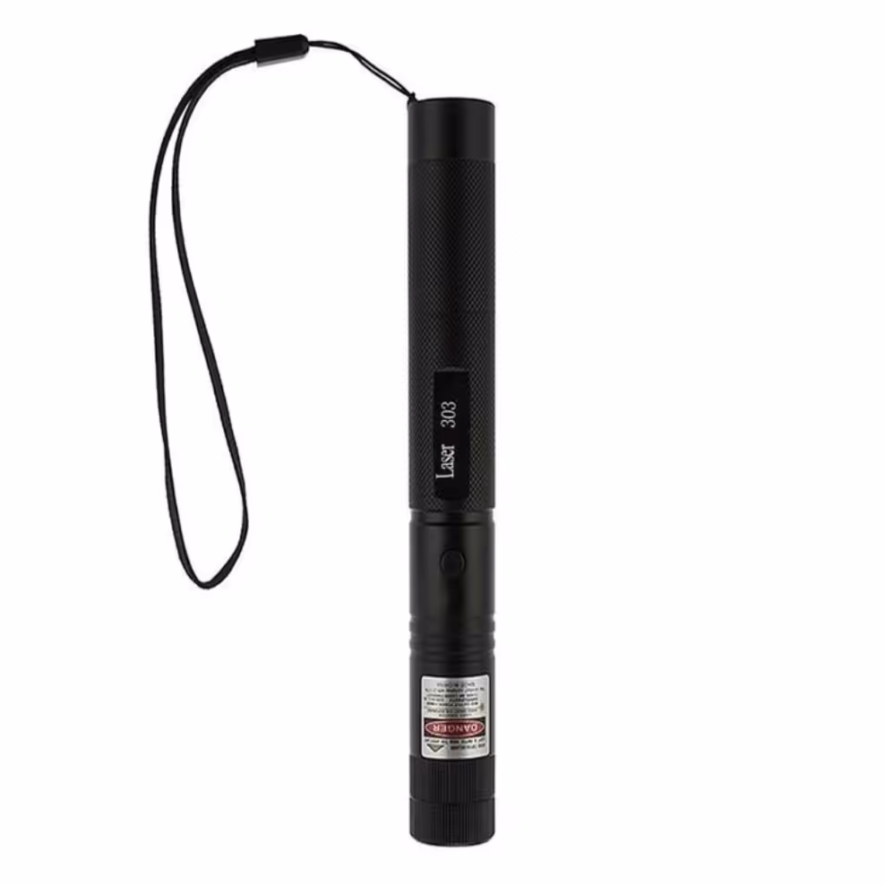 لیزر پوینتر مدل 303 نور سبز رنگ کوهنوردی کیلومتری همراه باطری و شارژر فابریک