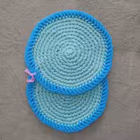 زیر لیوانی طرح دایره ای (آبی و سبز) (جفت) 10 سانتی متر 