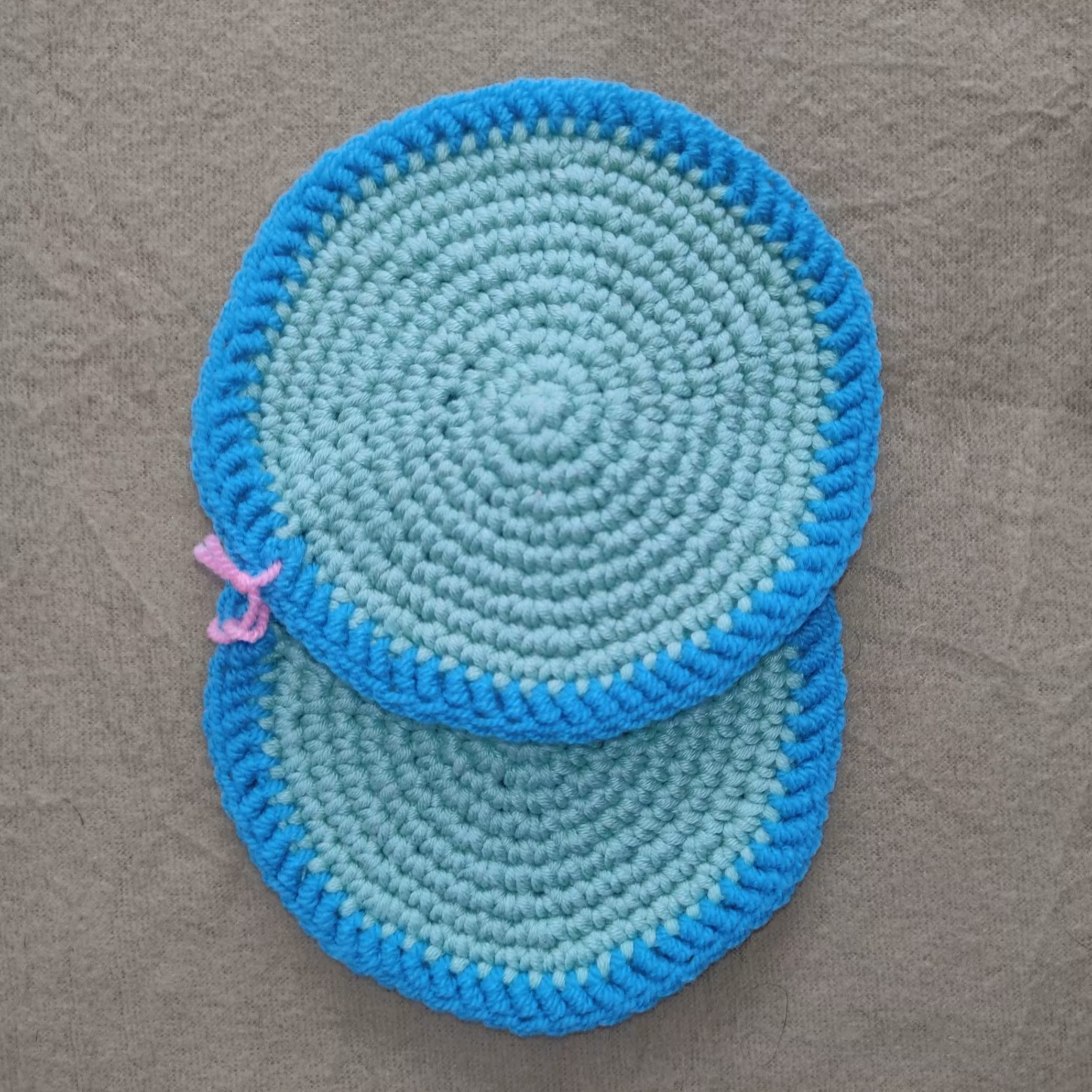 زیر لیوانی طرح دایره ای (آبی و سبز) (جفت) 10 سانتی متر 