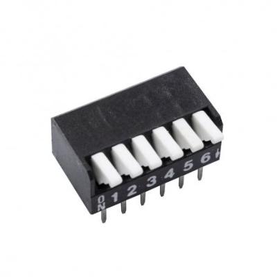 مجموعه 20 عددی دیپ سوئیچ 6 تایی پیانویی تایوانی مشکی DPL-06