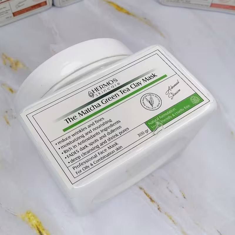 ماسک خاک رس چای سبز و ماچا هرموس 300 گرم