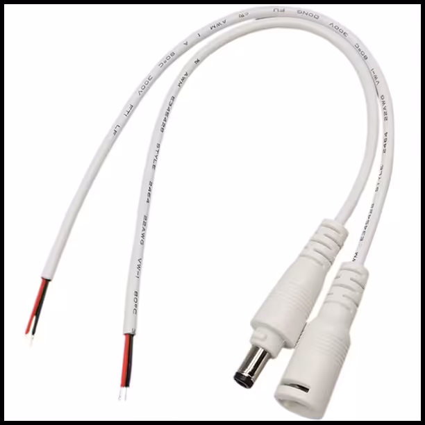 فیش آداپتور نری و مادگی سیم دار قفل دار جفت