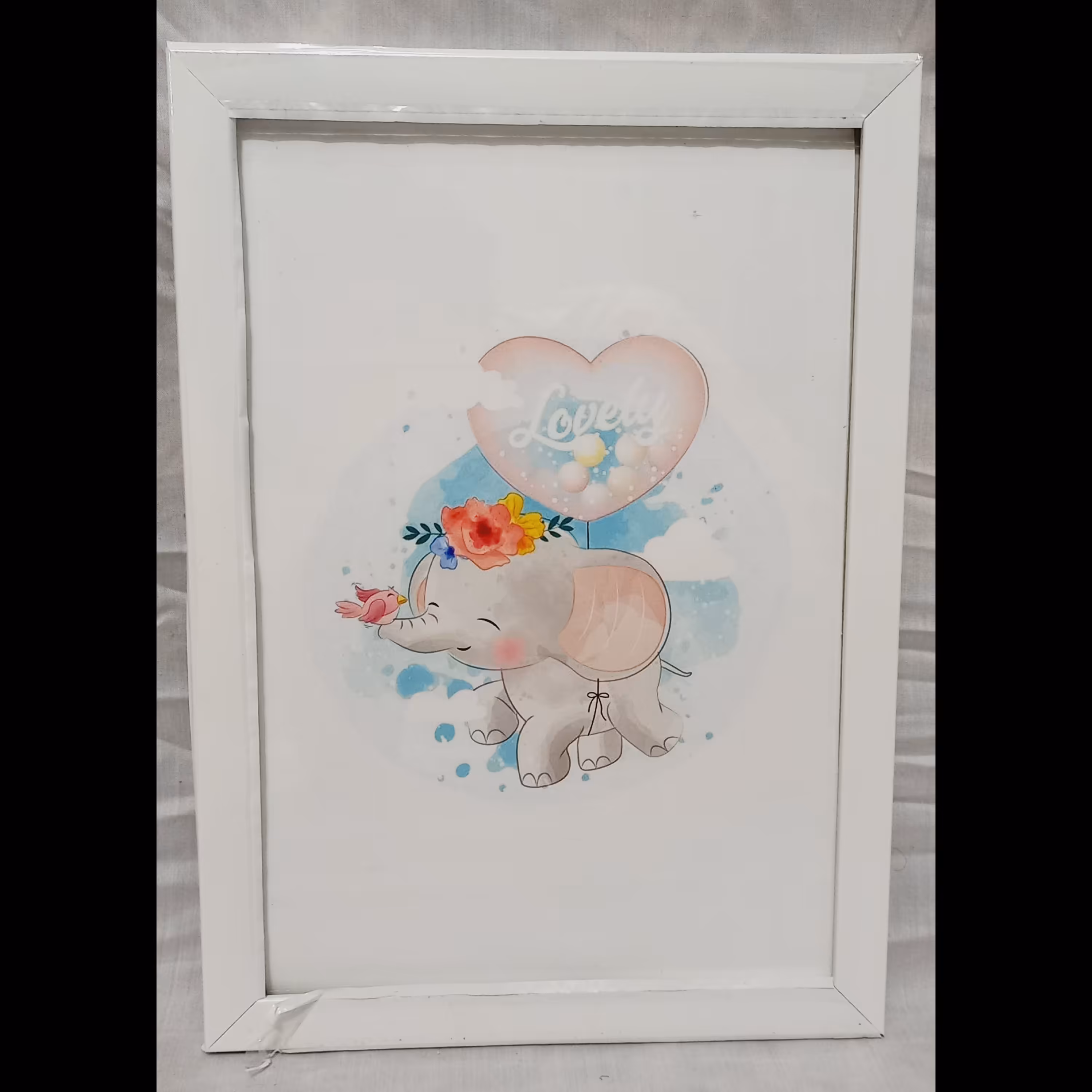 تابلو کودک طرح فیل سایز 20 در 30 