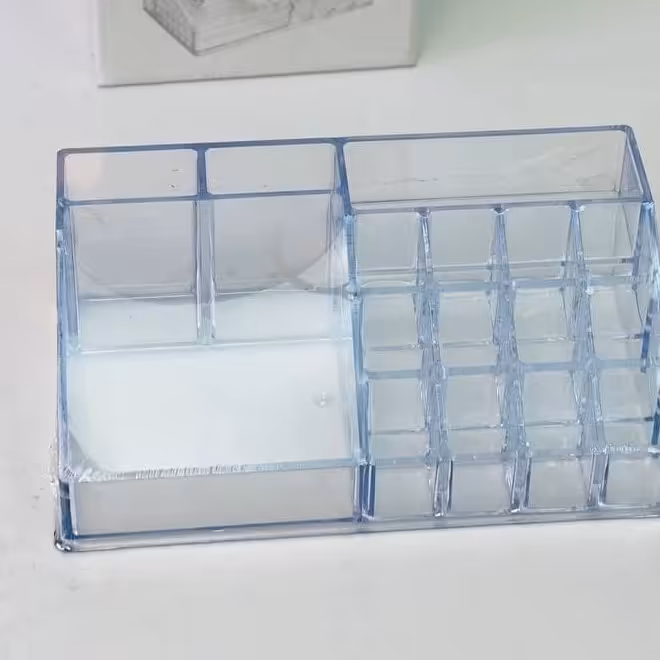 باکس لوازم آرایشی بدون کشو جنس  اکرولیک  شفاف ودرجه یک  
