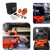 .جک و کمپرسور فندکی . 
.بکس برقی همراه 2 سایز بکس . 
.برق مصرفی 12 ولت .
.جک 5 تن .
.دارای چکش دو سر و کاتر . 
