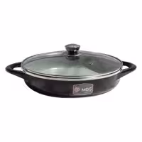 تابه سایز 32 گرانیت طرح ایتالیا B دو دسته برند ام جی اس MGS کد کالا رنگ مشکی