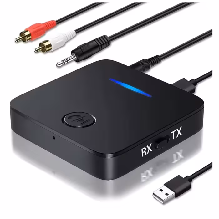 گیرنده وفرستنده بلوتوث 5.0 و صدا 3.5میلی متر  و کارل صوتی  مدل AMANKA بار آمازون