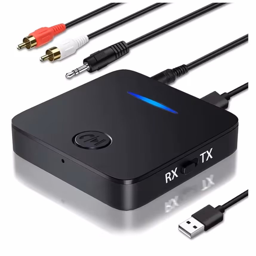 گیرنده وفرستنده بلوتوث 5.0 و صدا 3.5میلی متر  و کارل صوتی  مدل AMANKA بار آمازون