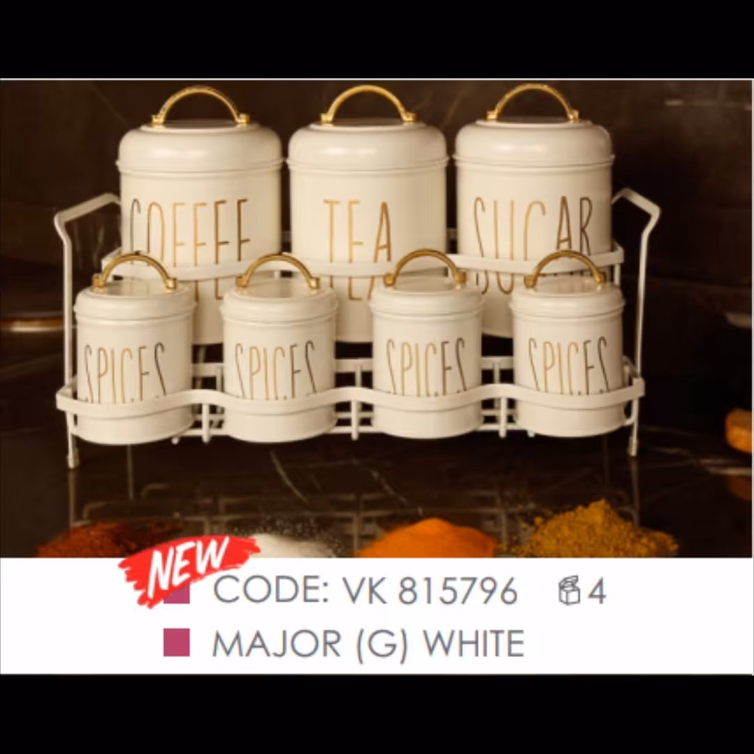 ست پاسماوری 8 پارچه برند BVK کد 815796 کد سفید با چاپ طلایی