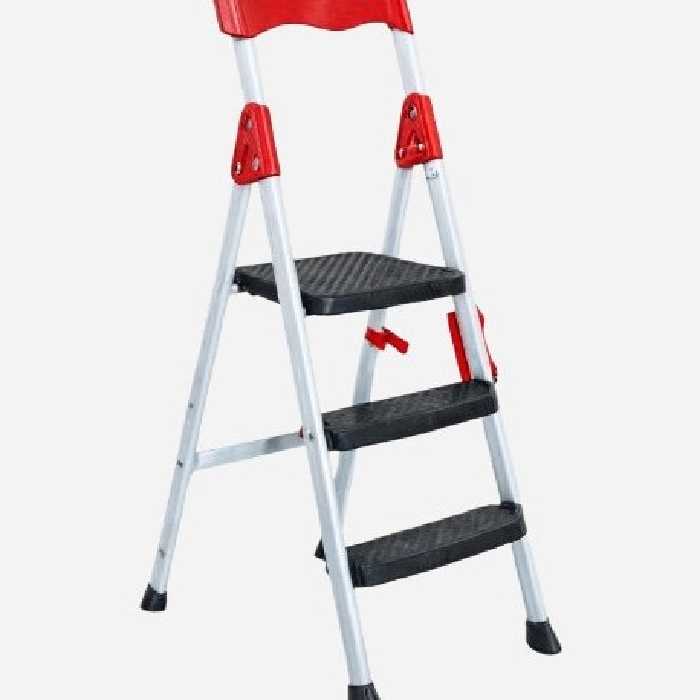 نردبان 3 پله مدل رونیک نیولدز آهنی تاشو پله پلاستیکی