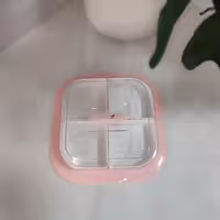 ظرف فریزری اردوخوری 4خانه محصول تاپکو دربدار باکیفیت شفاف مثل شیشه سبکتر ازشیشه 