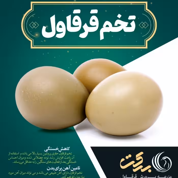 تخم قرقاول خوراکی بسته 6 عددی