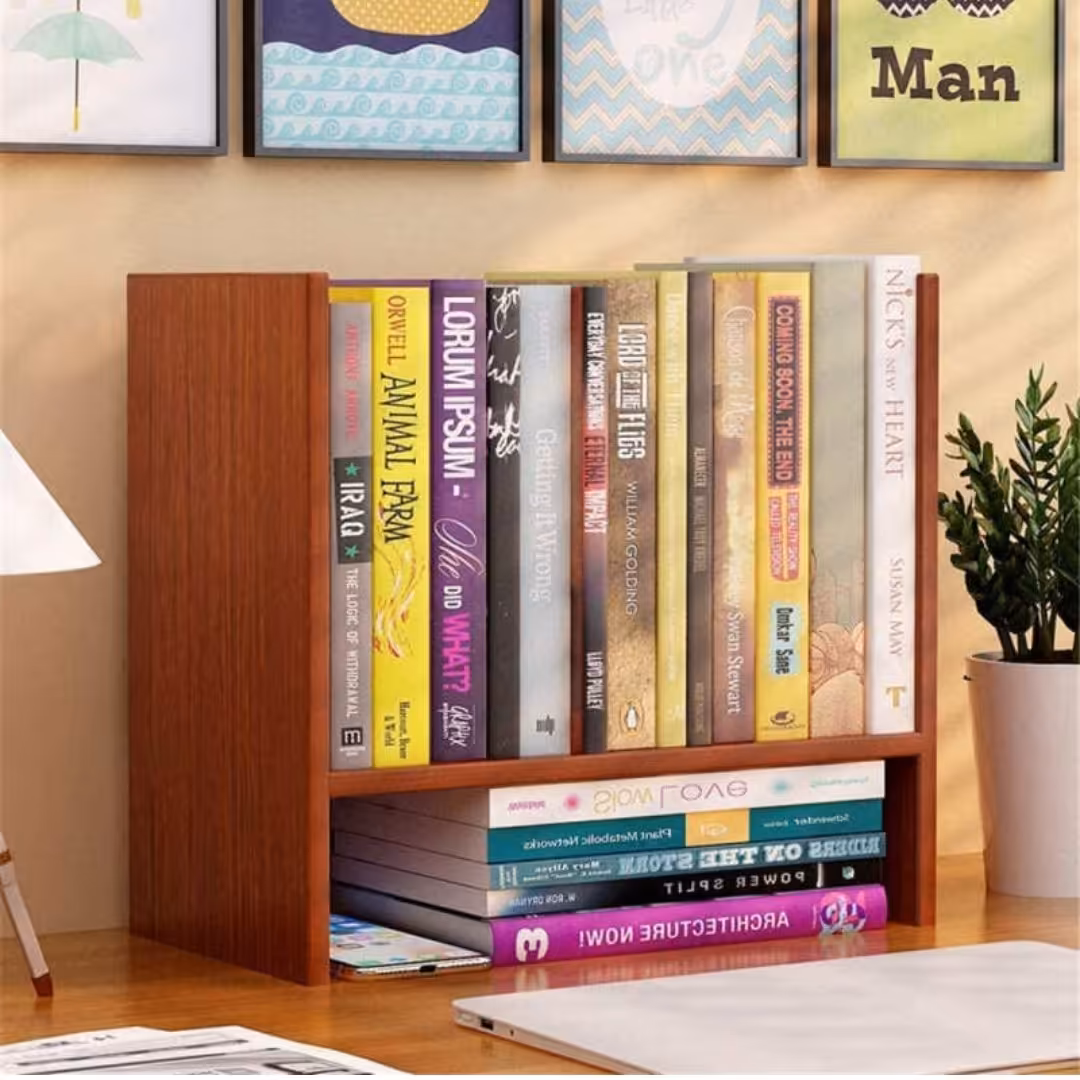 کتابخانه رومیزی دوطبقه،استند دوطبقه رومیزی کتاب