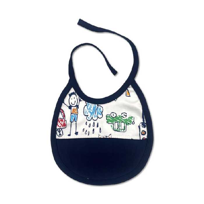 پیشبند بندی نوزاد طرح مدادرنگی سرمه ای لیدولند Lido land