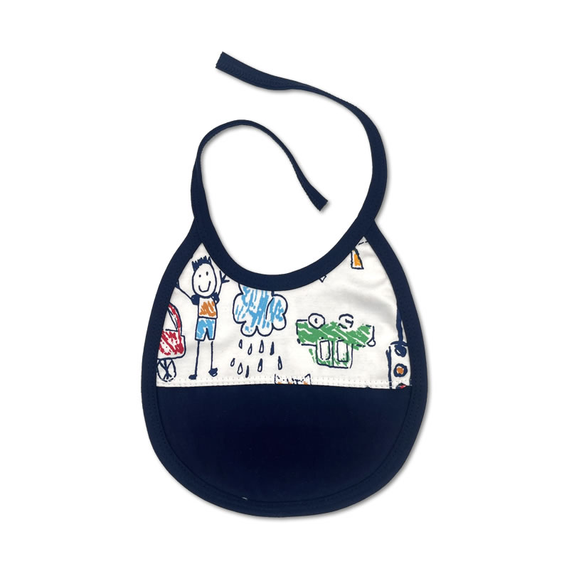 پیشبند بندی نوزاد طرح مدادرنگی سرمه ای لیدولند Lido land