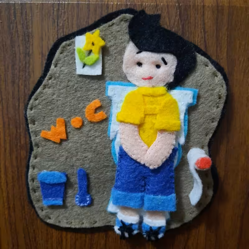 استیکر سرویس بهداشتی نمدی (ست دوتایی)