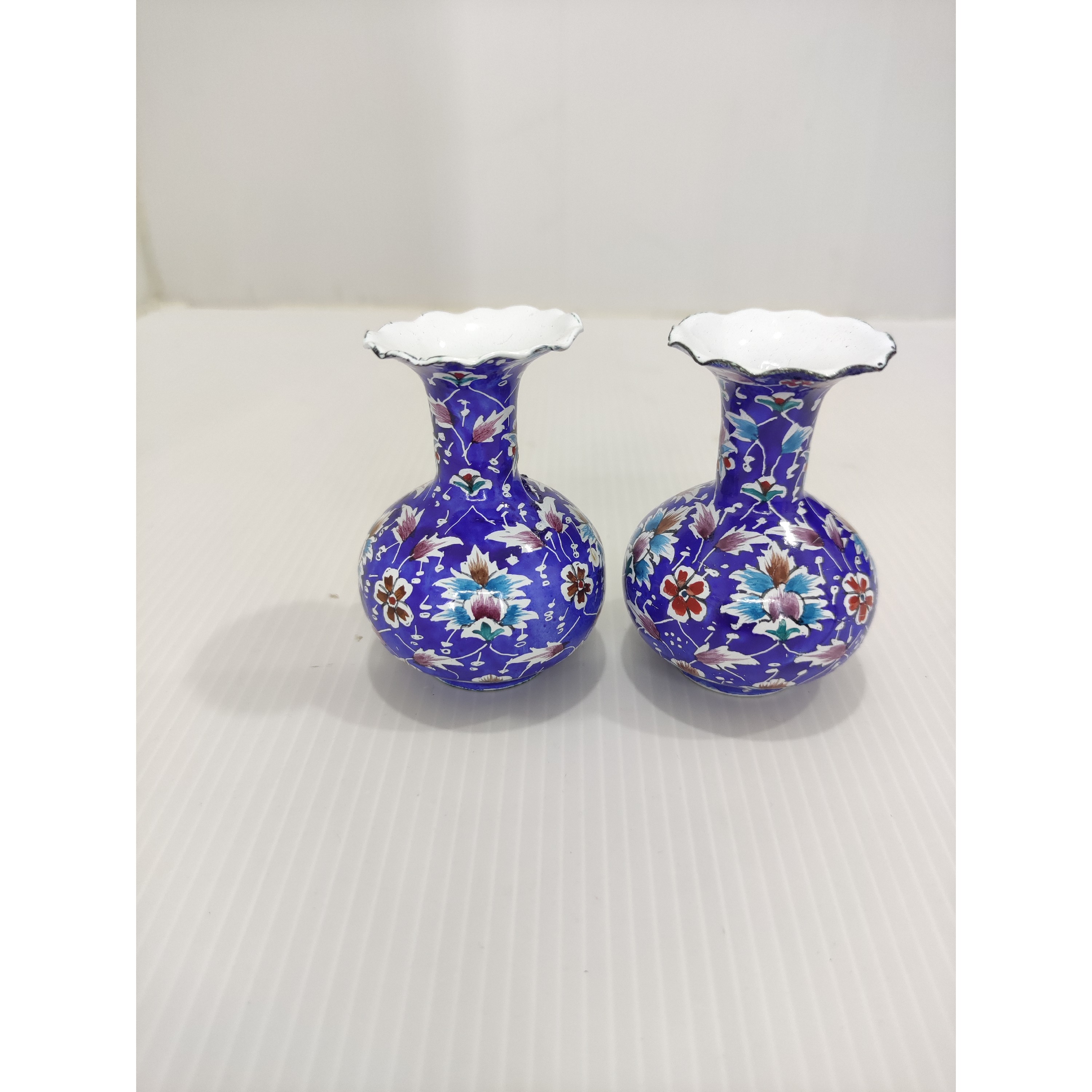 جفت گلدان کوچک میناکاری(01)