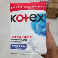 نوار بهداشتی kotex ویژه شب مدل ULTRA تعداد 16 عدد 
