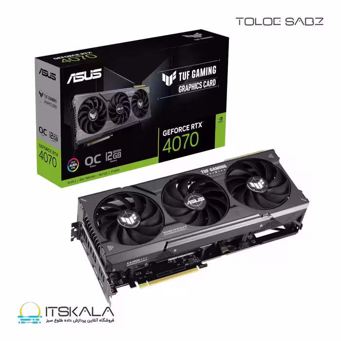 قیمت و خرید کارت گرافیک ایسوس مدل ASUS TUF Gaming GeForce RTX 4070 12GB GDDR6X OC | ITSKALA