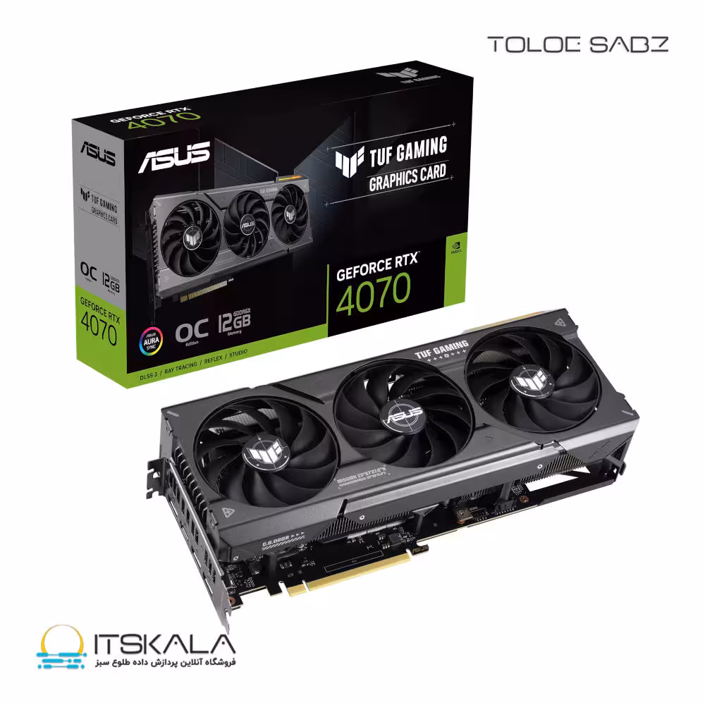 قیمت و خرید کارت گرافیک ایسوس مدل ASUS TUF Gaming GeForce RTX 4070 12GB GDDR6X OC | ITSKALA