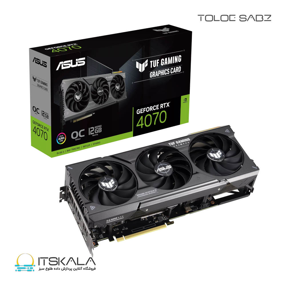 قیمت و خرید کارت گرافیک ایسوس مدل ASUS TUF Gaming GeForce RTX 4070 12GB GDDR6X OC | ITSKALA