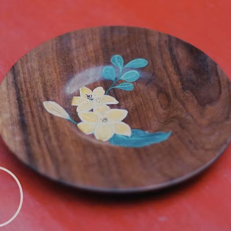 ظروف چوبی با نقاشی دست