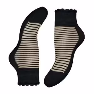 جوراب راه راه مشکی