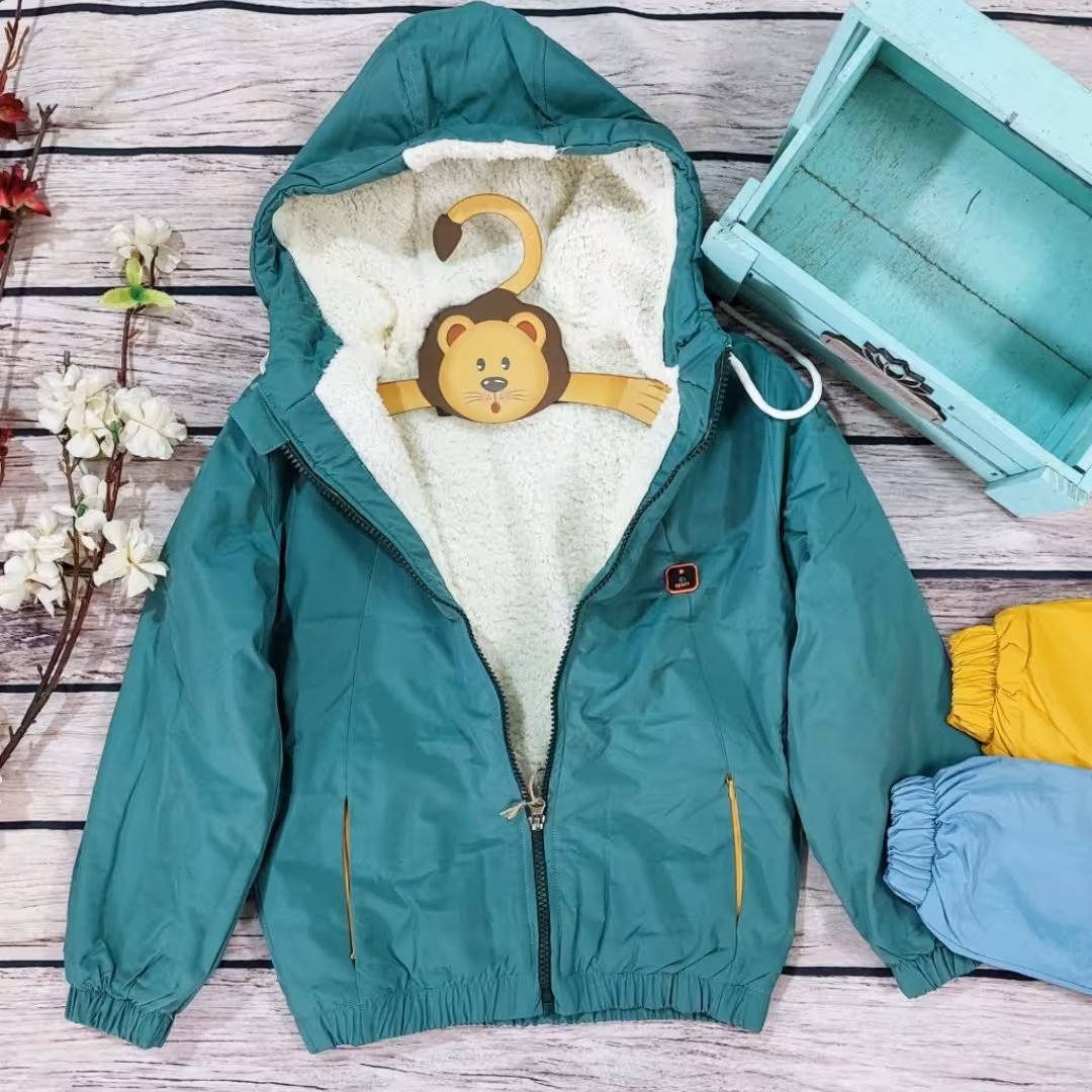 سوییشرت لاینردار اسپرت داخل خز دار دخترانه و پسرانه