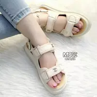 صندل شنل اسپرت تخت دخترانه زنانه کرمی سفید مشکی