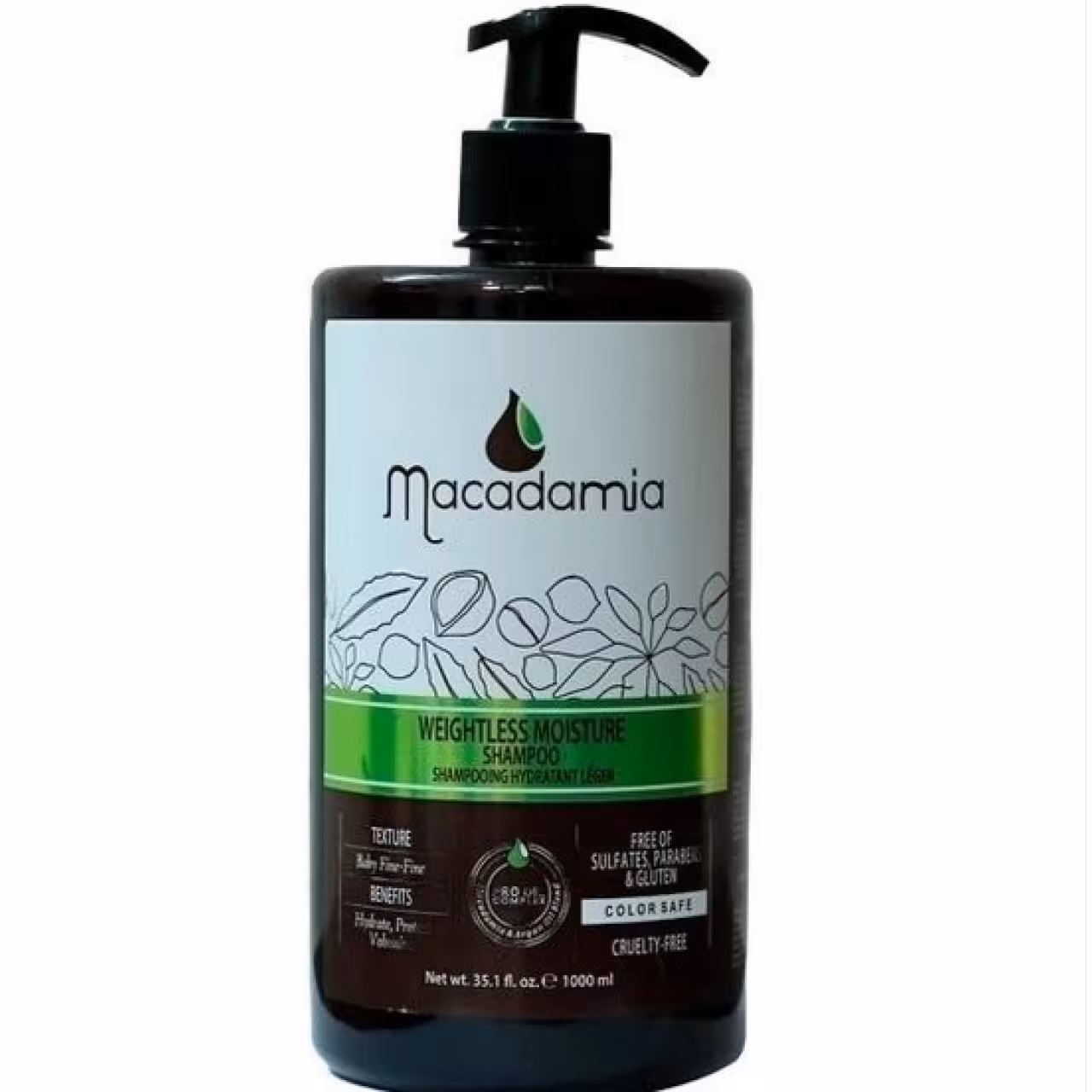 شامپو فری سولفات ماکادمیا مدل Weightless حجم 1000 میل