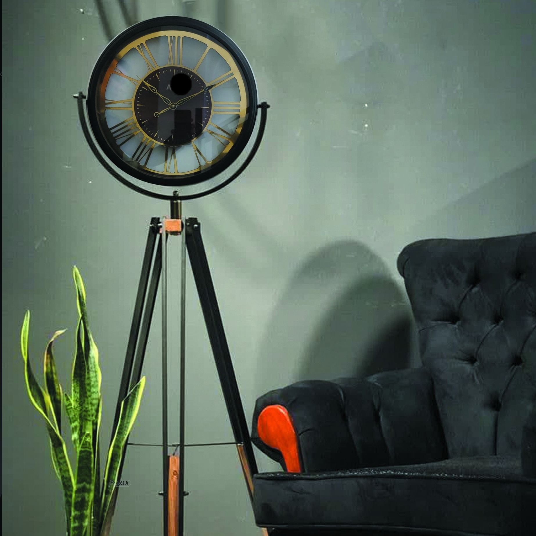 ساعت ایستاده سه پایه مدل لئون با موتور آرام گرد و مارک فوجیکا و 5 سال ضمانت 