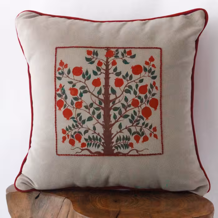 کاور کوسن طرح انار  نقاشی روی پارچه1250