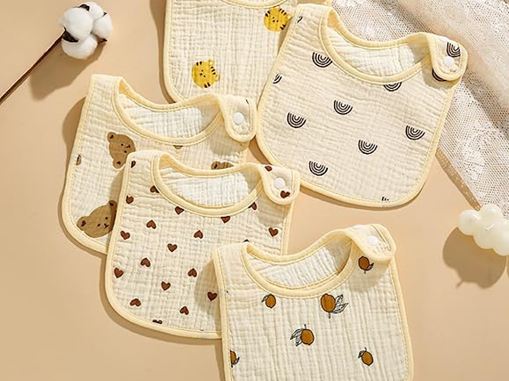 پیشبند آنتی باکتریال ضد آب 100% پنبه تک عددی نوزادی  Xin le yuan