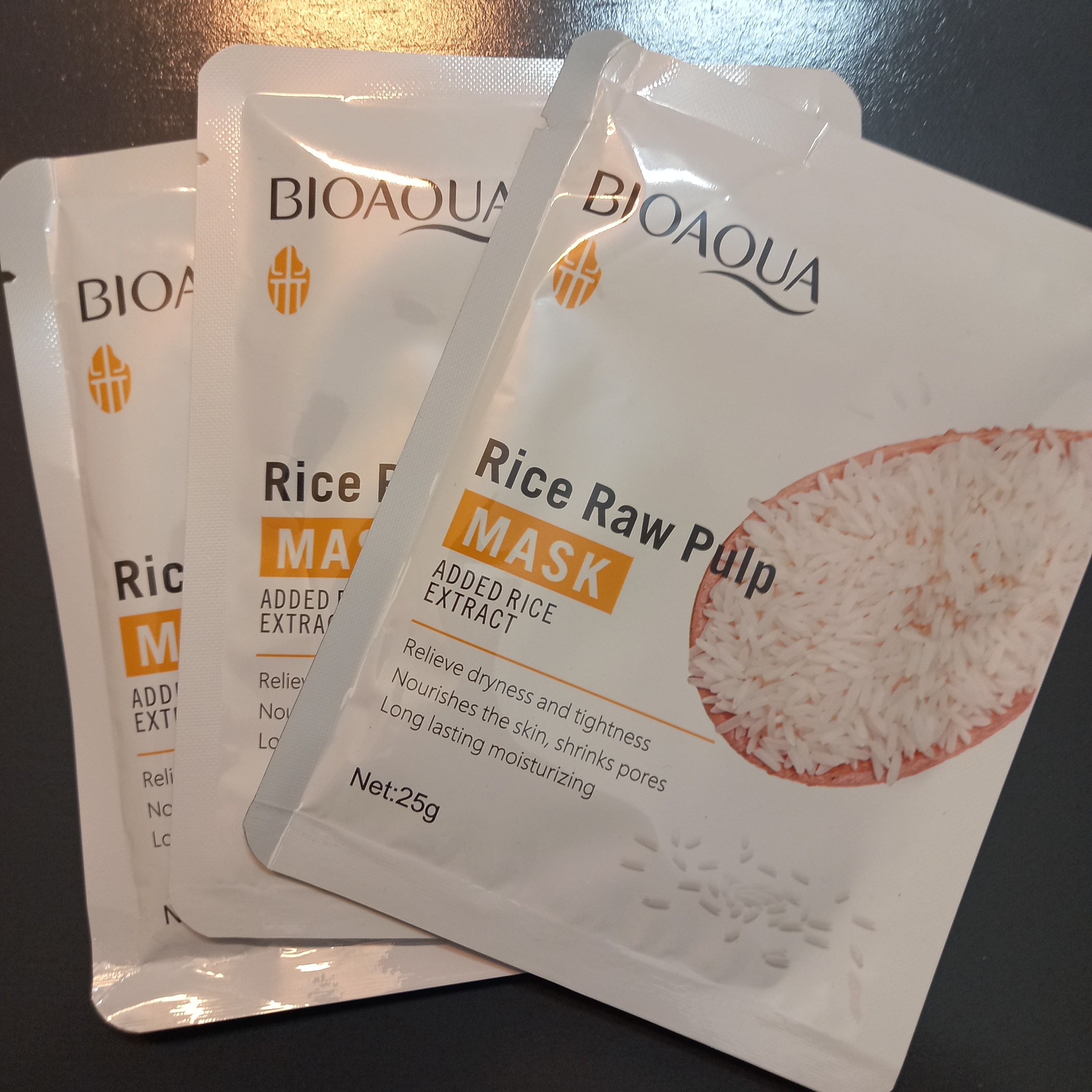 ماسک ورقه ای صورت 25 گرمی عصاره برنج بیواکوا bioaqua